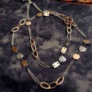 ❤️ Brighton Long Necklace with mixed metal